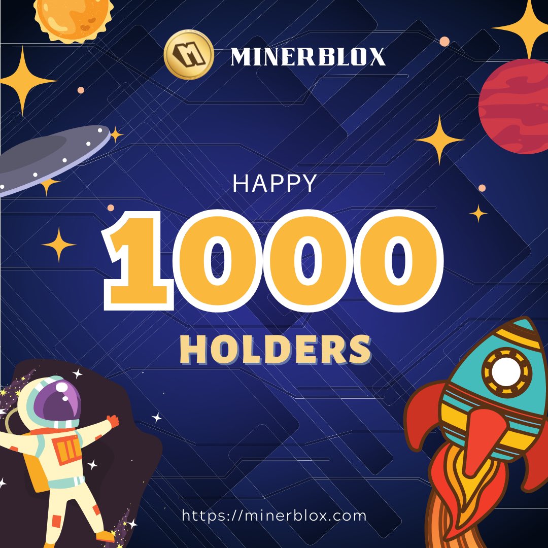 p2ehub_official's tweet photo. Happy 1000 Holders! ✨🤍 Play now with https://t.co/FakoAZb423
#MINERBLOX #playtoearngame #NFTGame #NFTgaming #NFTgames #NFTplayer #FastROI #smallinvestment https://t.co/QQmW2tOLPp