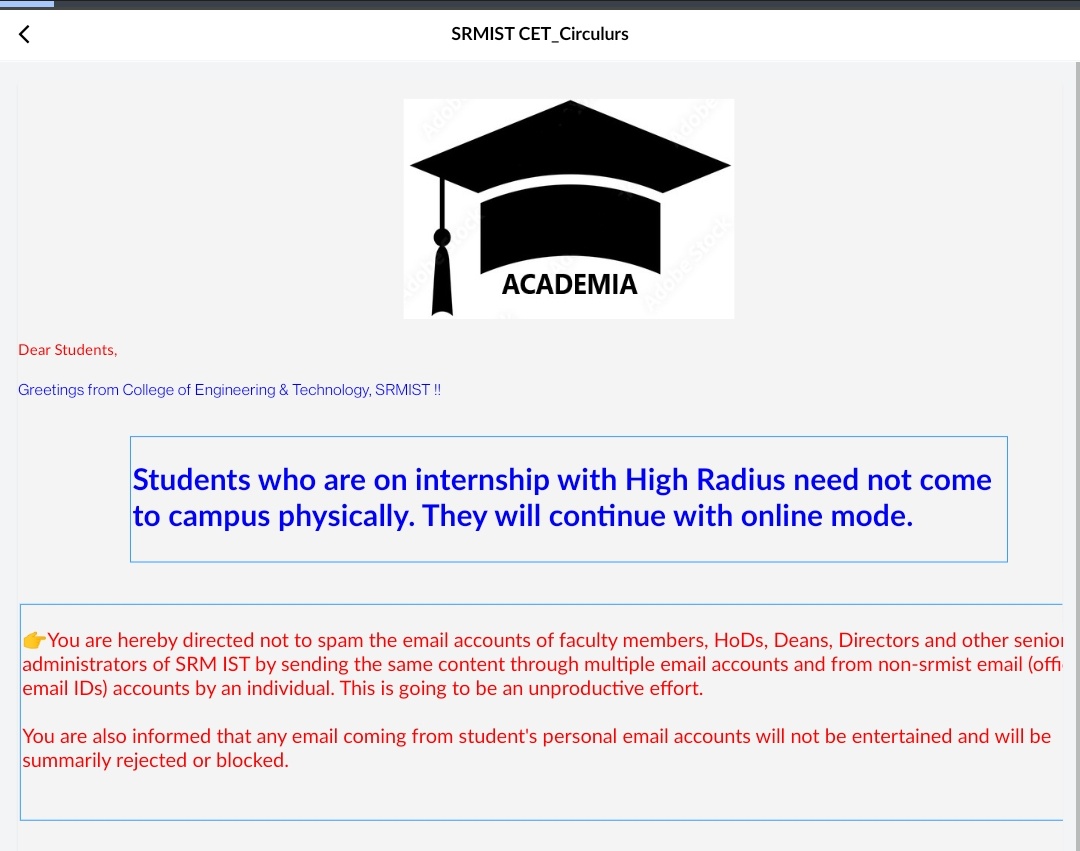 PriyaArora_07's tweet photo. This is partiality !!
We want a meeting with the Dean and HOD as soon as possible!!#SrmAgainstStudents 
@SRM_Univ
@profgopaltv
@vani_mehrotra
@ugc_india
@yuvahallabol
@NidhiTanejaa
@ActivistSukhpal
@Architguptajii 
@narendramodi https://t.co/IwzExqLo8U