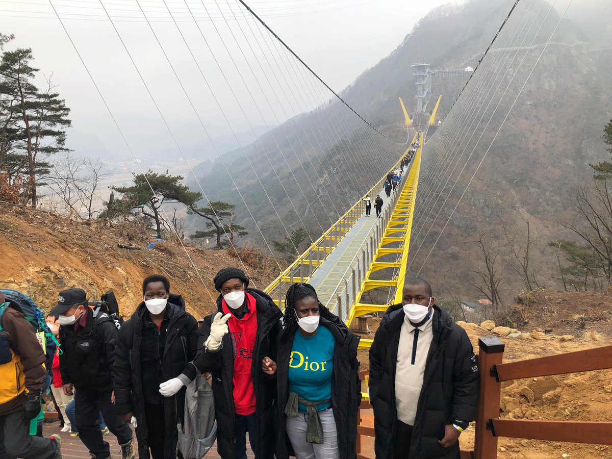 Amazing construction works bridging between mountains in ROK