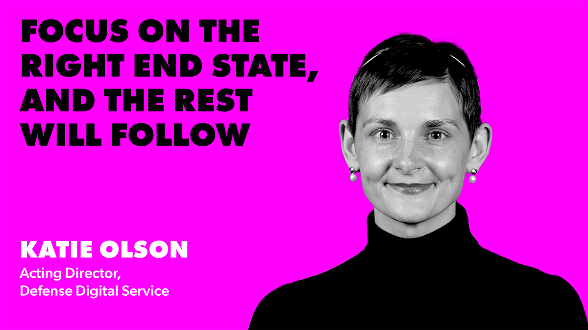 fedscoop's tweet photo. Next, Focus on the Right End State, and the Rest Will Follow led by @KO_Chicago, Acting Director, @DefenseDigital. #ITModTalks https://t.co/V9tehXLr6O