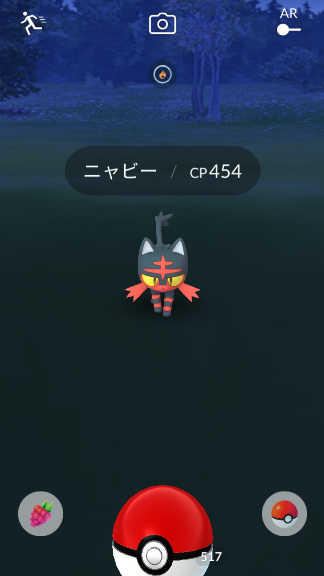 かっちゃん ８ ６ ８gofest札幌 昨日ポケモンｇｏで新しくゲットしたポケモンその５ ニャビー 野生 ハイパーボールとパイルのみを１個ずつ使ってゲットしました アローラ地方の御三家の中では一番出現率が低い アローラ地方の御三家の出現