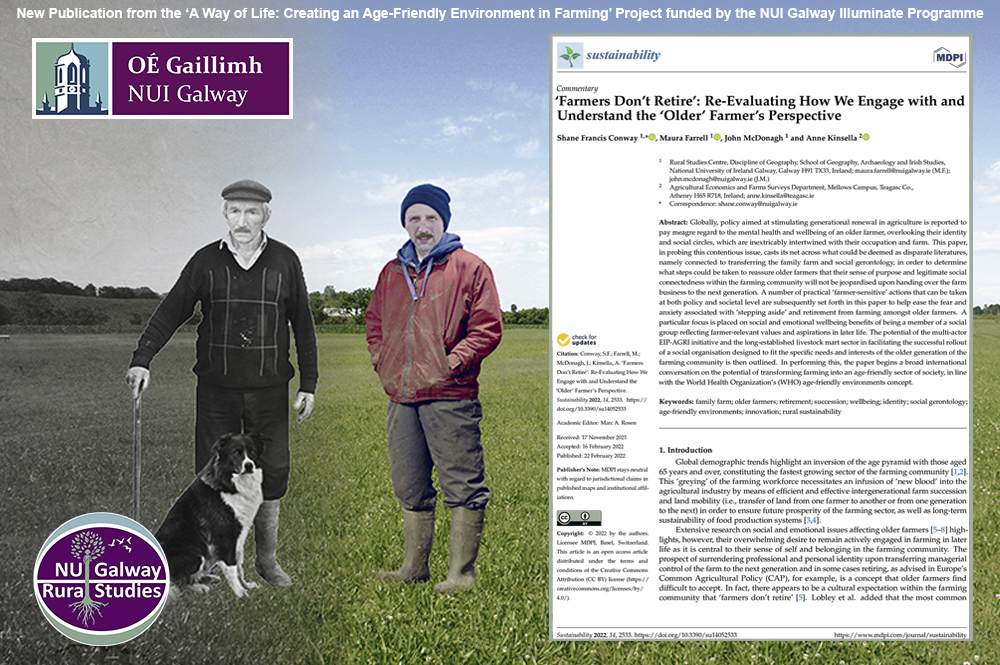 @ShaneConwayNUIG has published a paper on his innovative new project funded by the @NUIGinnovation's Illuminate Programme entitled 'A Way of Life: Creating an Age-Friendly Environment in Farming' in <a href="/Sus_MDPI/">Sustainability</a> Special Issue on Sustainable Rural Futures
See: mdpi.com/2071-1050/14/5…