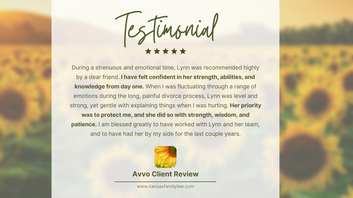 We are thankful for the opportunity to serve our clients and are humbled to receive such kind words in return. Every day is a blessing. 

#TestimonialTuesday #ClientReviews #Thankful #KansasFamilyLaw #WardLawLLC #Wichita #FamilyLaw #Empathy #Excellence #Expertise