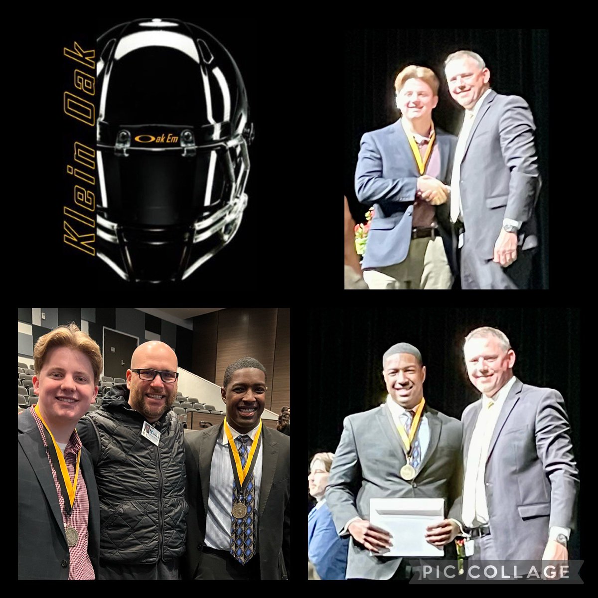 Coach_BCarp's tweet photo. @KLEINOAKFB represented in the @KleinOak High School Top 10%.  Proud of all our Student-Athletes represented in this prestigious group! #KleinOakMen #promise2purpose https://t.co/OBVU5541lK