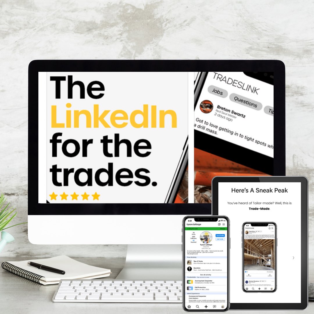 Welcome <a href="/gettradeslink/">TradesLink</a> to the Take Roots fam!

Tradeslink is a social platform built by trades 4 trades
✔️Connect with other trades
✔️Digital certification wallet
✔️Ticket expiry notifications
✔️Easy-built resume 
✔️Find &amp; hire for jobs

Now available on Apple &amp; Google Play