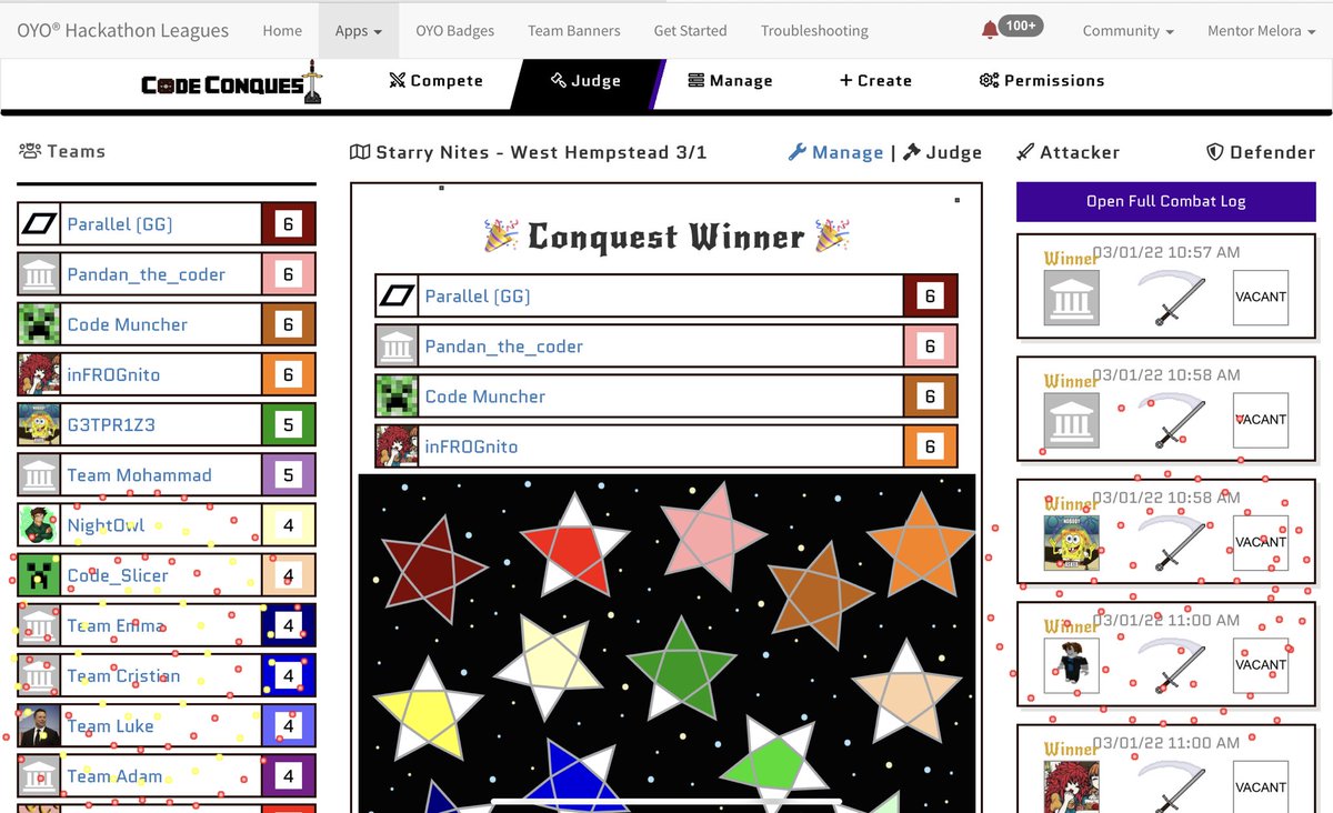 CanUCode's tweet image. Another successful #codeconquest skill dash in the books!!!  Teams are brimming with excitement.  First event 3/11/22 @kid_OYO 
Great job today @djperlow and @WhufsdD