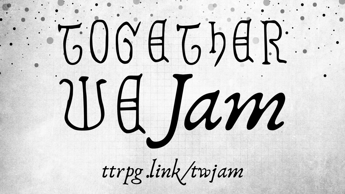 plusoneexp's tweet photo. 1/X Together We Jam Mega Thread!
A jam based on old school inspired content made w/the Together We Go system by @ApesofWrath_RPG! Hack it into new #TTRPGs like @Keganexe or create content for Down We Go, Through the Void or DDTV!
I'll post projects & info here! #ttrpgsolidarity https://t.co/nyLL8EjZVN
