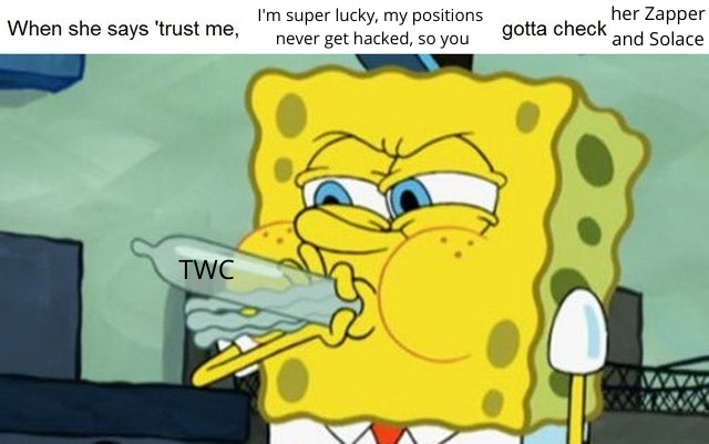 SolaceIntern's tweet photo. One can never trust them, honestly. Like why wouldn't you use Total Wallet Coverage @SolaceFi x @zapper_fi https://t.co/3x0ofcutUa