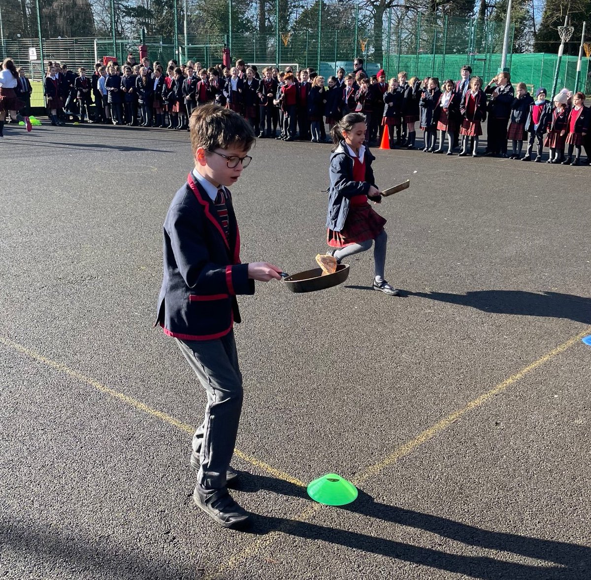 YarmSchool's tweet photo. Prep, Pre-Prep and Nursery took part in our annual House Pancake Races today ๐ฅ ๐โโ๏ธ
Pupils enjoyed the fun relay racing and the great atmosphere, with everyone cheering and supporting the racers from each year.
Well done, we hope you enjoyed it!
#fun #prepgames #pancakeday https://t.co/YQDIXODH5e