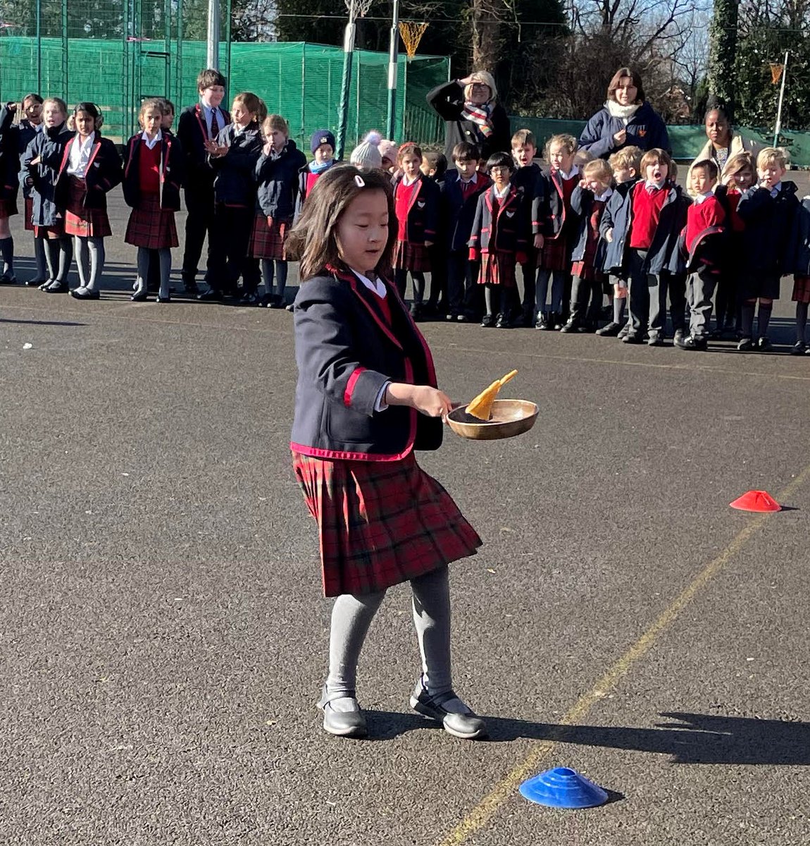 YarmSchool's tweet photo. Prep, Pre-Prep and Nursery took part in our annual House Pancake Races today ๐ฅ ๐โโ๏ธ
Pupils enjoyed the fun relay racing and the great atmosphere, with everyone cheering and supporting the racers from each year.
Well done, we hope you enjoyed it!
#fun #prepgames #pancakeday https://t.co/YQDIXODH5e