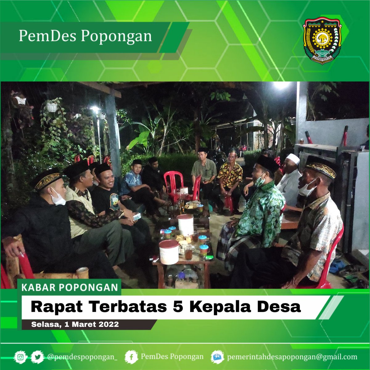 #PoponganBergerakMaju (@pemdespopongan_) on Twitter photo Ratas 5 Kades bagian timur <a href="/banyuurip_pwrj/">Kecamatan Banyuurip</a> (Popongan, Borowetan, Tegalrejo, Surorejo dan Cengkawakrejo) membahas keamanan dan kenyamanan pengguna jalan umum jalur Niten Cengkawakrejo - Banyuurip karena banyaknya aksi balap liar yang meresahkan warga. Ratas 5 Kades bagian timur <a href="/banyuurip_pwrj/">Kecamatan Banyuurip</a> (Popongan, Borowetan, Tegalrejo, Surorejo dan Cengkawakrejo) membahas keamanan dan kenyamanan pengguna jalan umum jalur Niten Cengkawakrejo - Banyuurip karena banyaknya aksi balap liar yang meresahkan warga.