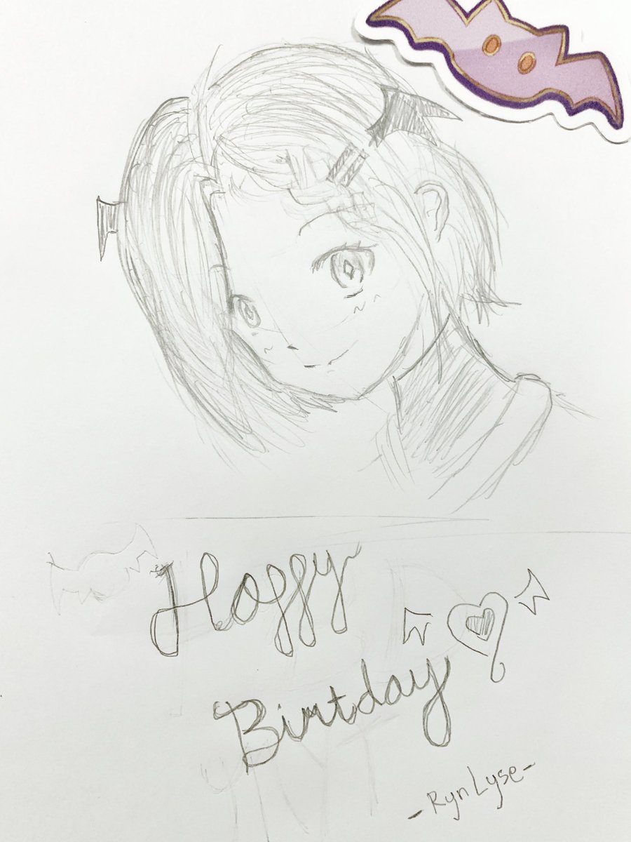 RynLyse's tweet photo. #HappyMythDay HBD Mit!!! sori cuma quick sketch ini yg bisa aku kasih, semoga makin sukses kedepannya!!! thank you for inspire me to be a streamer as well, love u ❤️ https://t.co/PEPjfKQof6