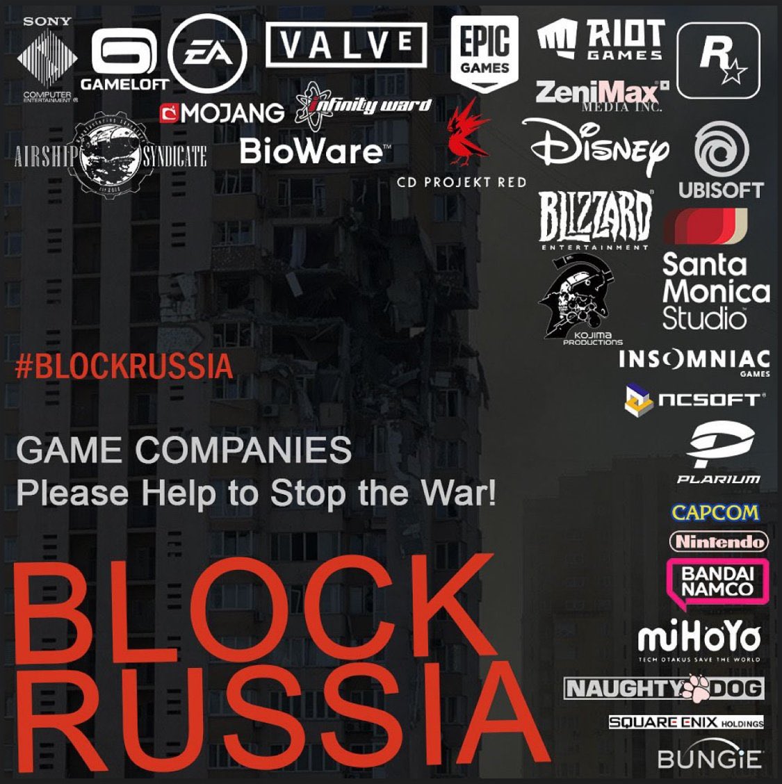 CTAPTPEK's tweet image. Please, help to stop the war! Block gaming in Russia! They need to feel consequences of their indifference!
@Steam @SteamVR @valvesoftware @ATVI_AB @EpicGames @PlayStation @Xbox @XboxSupport
#blockrussia #BlockSteamInRussia