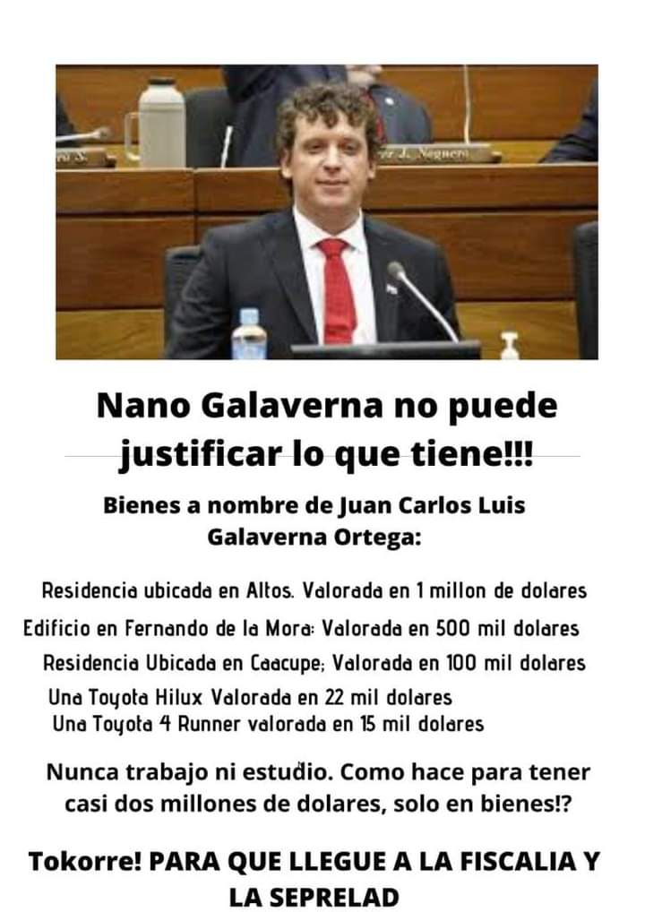 Que vergüenza, tiene que rendir cuentas también que la fiscalia se haga cargo, o si no que lo sigan tapando como hace con todos los conceptos del Paraguay, me dan asco 🤮🤮🤮🤭🤮