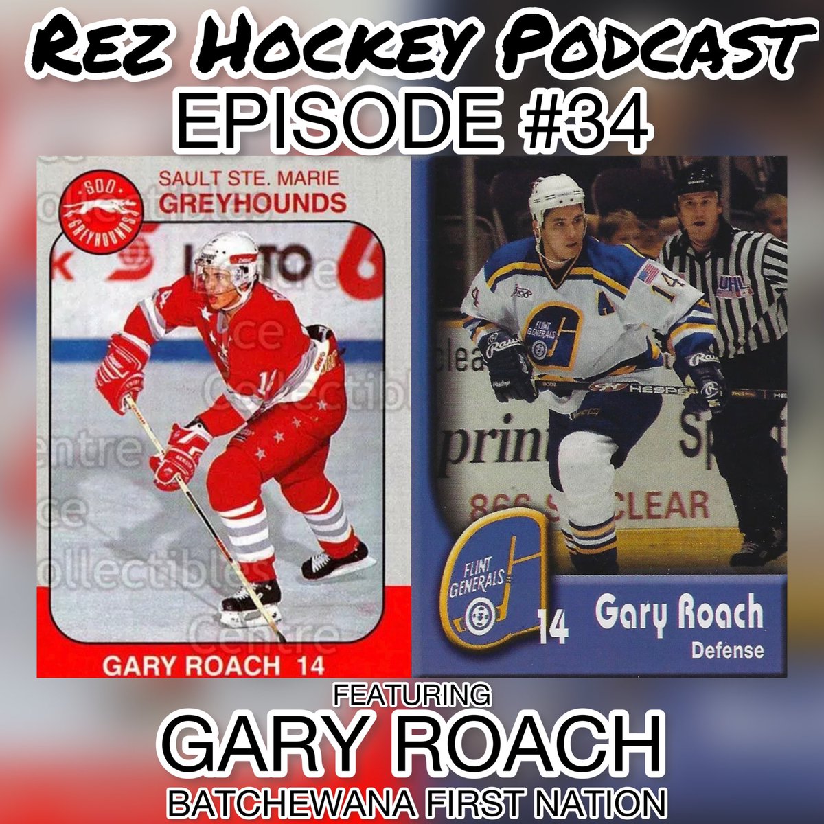 rez_hockey's tweet photo. Episode #34 is now available. We’re joined by special guest Gary Roach of Batchewana First Nation (Ontario). Gary played in the OHL, AHL, ECHL and UHL and was a draft pick of the New York Rangers #rezhockey #hockey #podcast #nishhockey #firstnations #indigenous #métis #inuit https://t.co/vW8htLHTPb