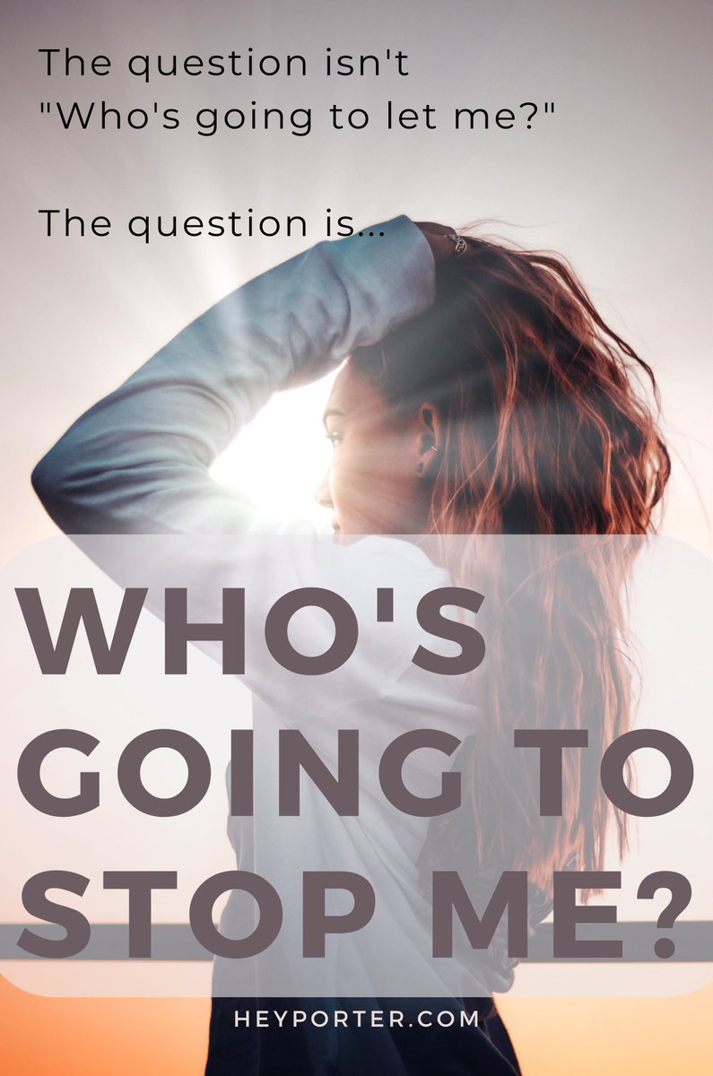 The question isn't "Who's going to let me?" The question is "Who's going to stop me?"

#tuesdayvibe #tuesdaymotivations #CreativeLeadership #BetOnYou HeyPorter dot com #MarchForth #whm2022 Big thanks to <a href="/Xan_Griffin/">Xan Griffin</a> for making this photo available on <a href="/unsplash/">Unsplash</a>