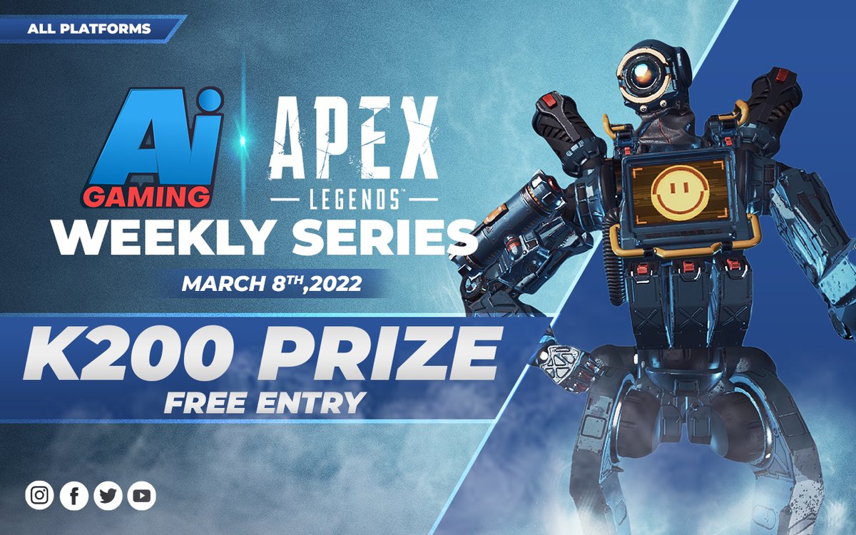 AiGaming13's tweet photo. Bloodhound once said: There is more honor in death than a life without test.
Gather your dream team and test your squad against the best in our weekly trios tournament series. Kicking-off with our first event on the 8th of March, 2:00 PM CAT.
Register at: https://t.co/4xeCOAdtOm https://t.co/fSQLrbRr1s