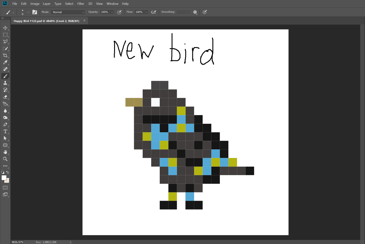 Happybird2010's tweet photo. Hello guys🖐️I hope You are well. My new Happy bird🐦 is ready. Parents all days talk about war🙄#nft #nftcreator #pixelart #oneworldonebird #NFTs #NFTProject #NFTCommunity https://t.co/NRD4BlPRKG