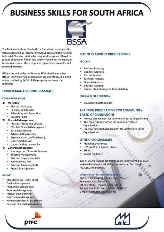 BSSA_SA's tweet photo. We as #BSSA can partner with you to provide Enterprise &amp; Supplier Development solutions.

Our services are offered nationally and we deliver localised training through our extensive network of qualified trainers.

Visit our website https://t.co/y1bE9UodSg to learn more. https://t.co/tKJ2aam5gt