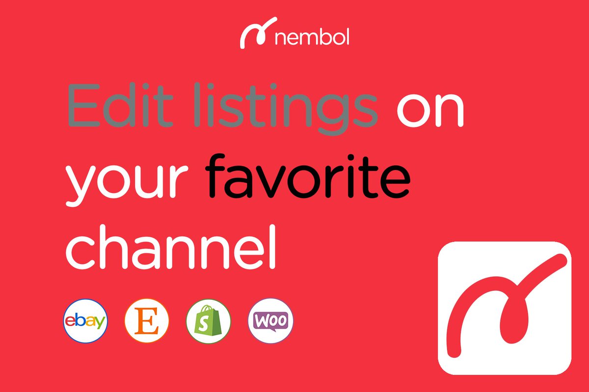 NembolApp's tweet image. Gain more control over your listings. Edit your insertions directly on your preferred channel and let Nembol update your multichannel listings.
#ebay #shopify #etsy #woocommerce #EcommerceTips 
nembol.com/e-commerce-for…