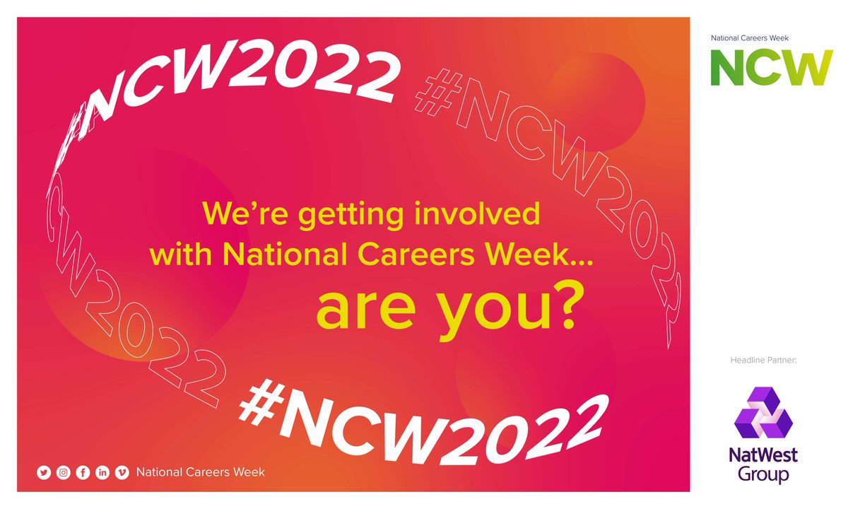 CKCareers's tweet image. Next week is National @CareersWeek and we are putting some great resources together for you on our MyDirections website! 

Take a look here... ow.ly/thBK30scbmw 

#NCW2022 #Careers #nationalcareersweek