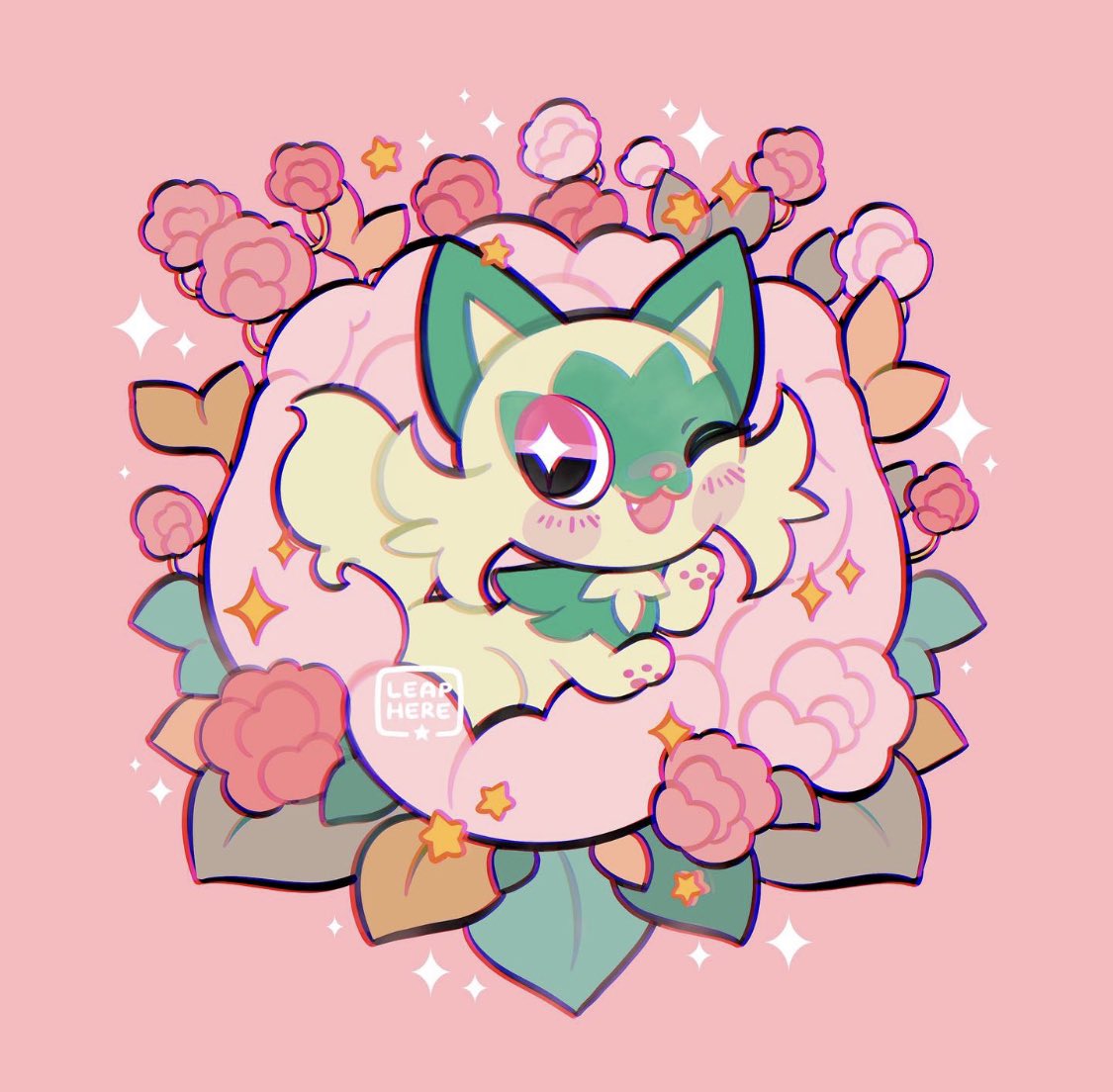 leaphere_'s tweet photo. Sprigatito 😽🌷 https://t.co/IDpJ72ydLn