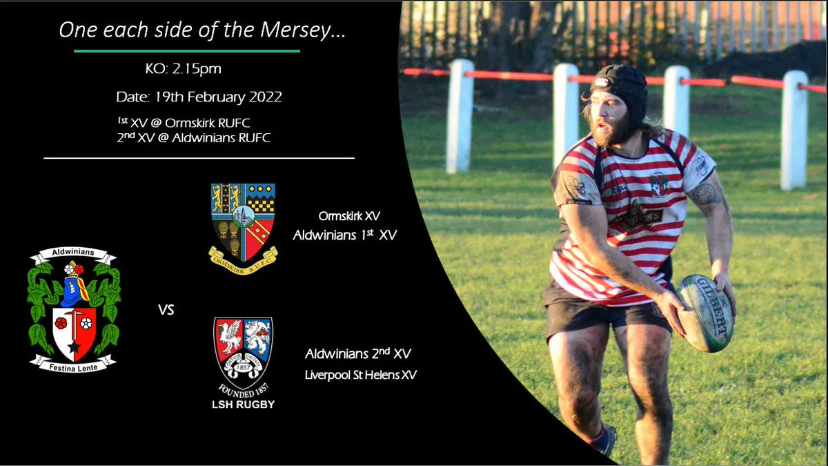 Aldwinians RUFC (@aldwinians_rufc) on Twitter photo This #Saturday
1st and 2nd XV back in action after a week off...
1️⃣st XV travel to <a href="/OrmskirkRugby/">Ormskirk Rugby</a>
2️⃣nd XV welcome <a href="/LSH_Rugby/">Liverpool St Helens</a>
The 3rd XV are in the pool for a friendly... 🎱
#aldwinains #rugby #rugbyunion #tameside #aldwinainsfamily This #Saturday
1st and 2nd XV back in action after a week off...
1️⃣st XV travel to <a href="/OrmskirkRugby/">Ormskirk Rugby</a>
2️⃣nd XV welcome <a href="/LSH_Rugby/">Liverpool St Helens</a>
The 3rd XV are in the pool for a friendly... 🎱
#aldwinains #rugby #rugbyunion #tameside #aldwinainsfamily