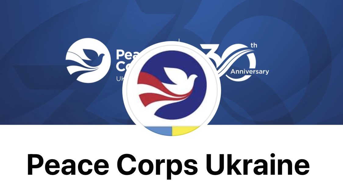 Peace Corps Day is the perfect time to demand peace in Ukraine. The @PeaceCorps program began working with Ukrainians in 1992 during Pres. George Bush’s administration. Ukraine RPCVs represent! 🇺🇦