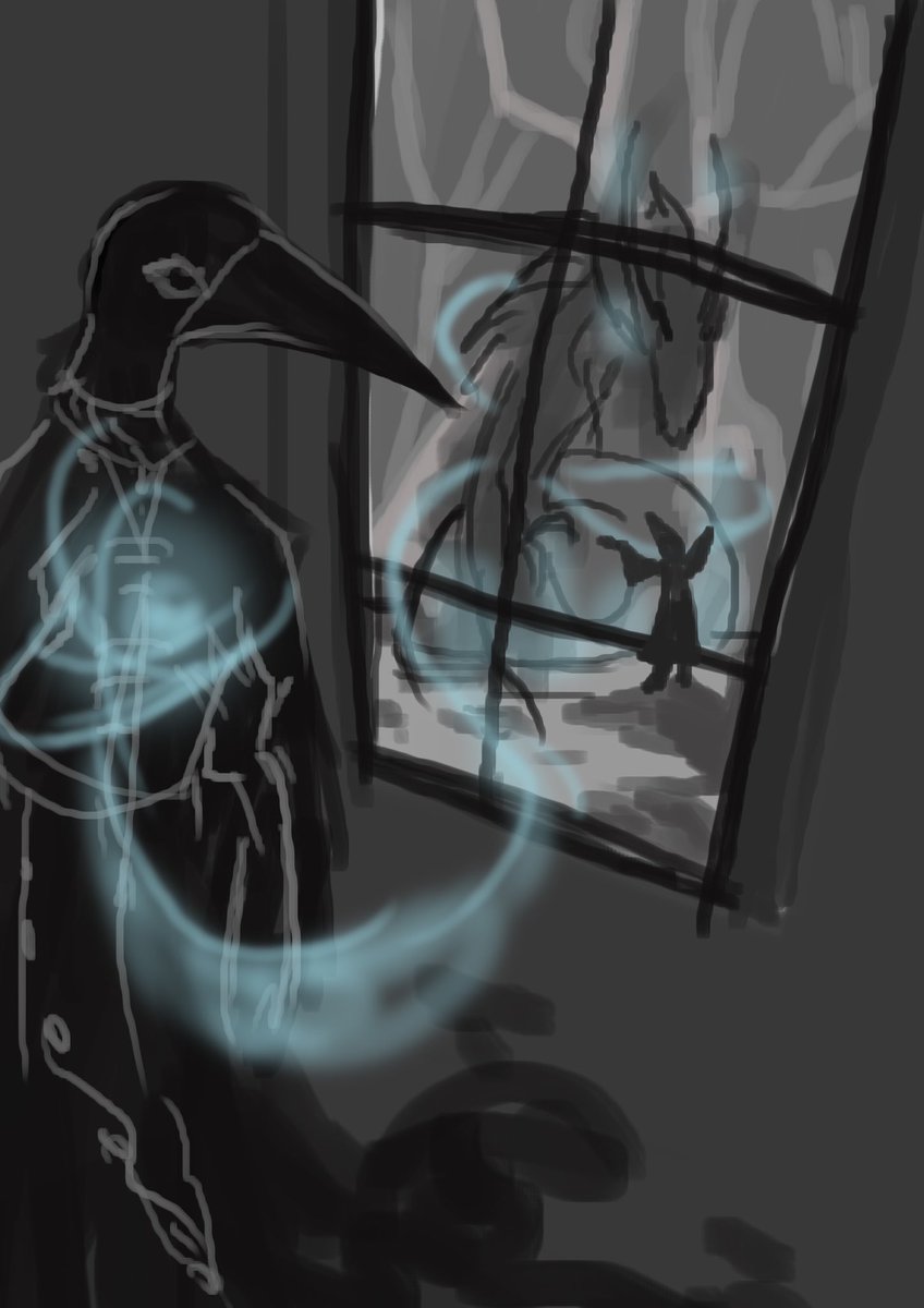 TwoCrows77's tweet photo. Corvin and his apprentice #2crows #frwc https://t.co/VJlhLdvBqF