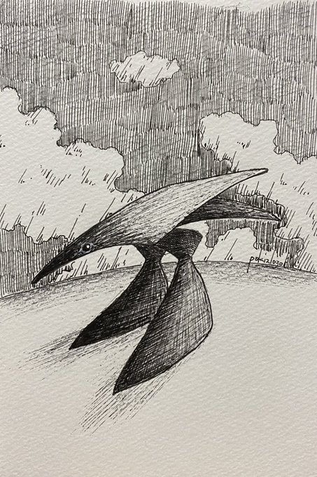 昨年の昨日今日に描いた絵です。 