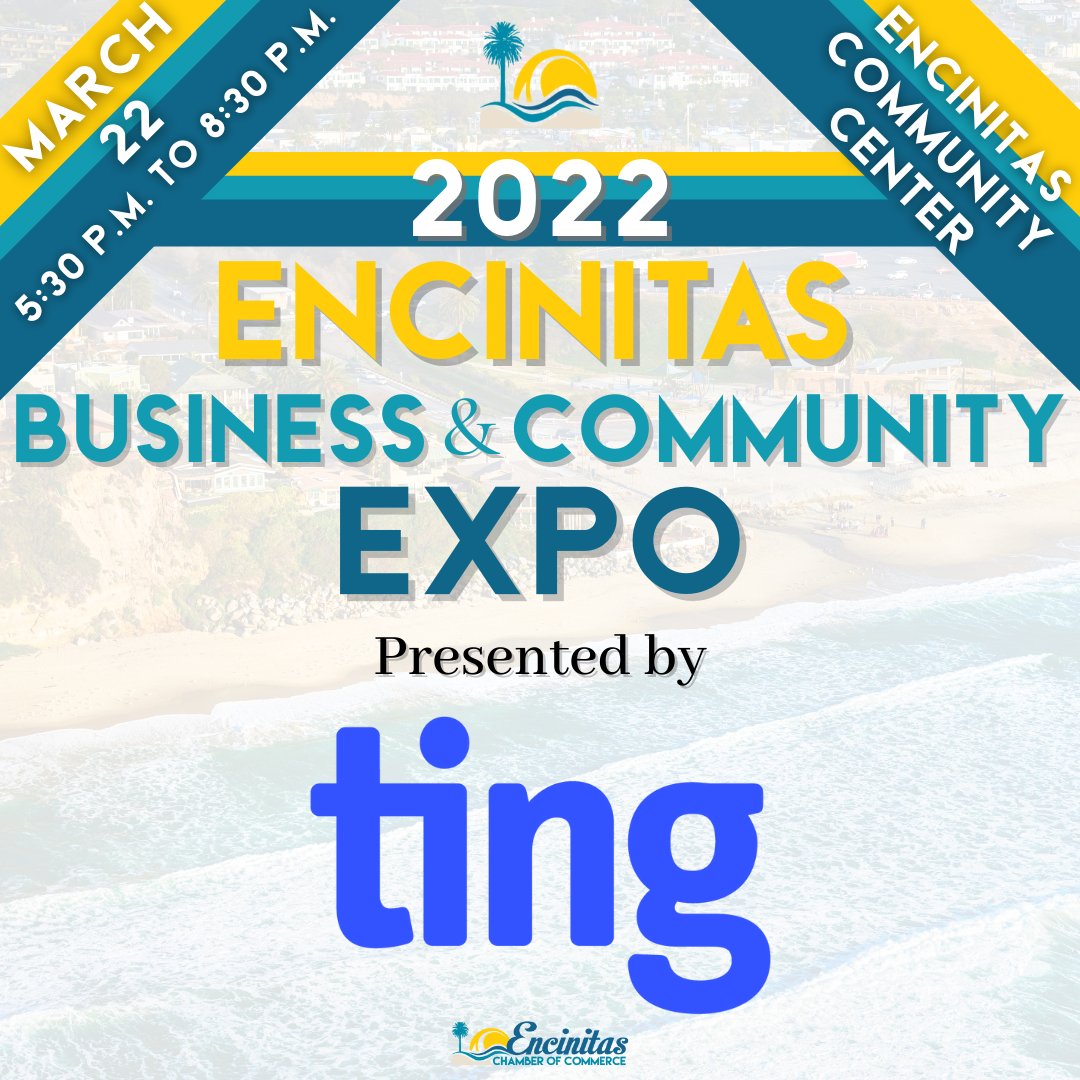 We are thrilled that Ting Internet is our Presenting Sponsor of our upcoming Business &amp; Community Resource Expo. On March 22, make sure to stop by their booth and see how they are connecting  residents in the Encinitas community, and beyond.