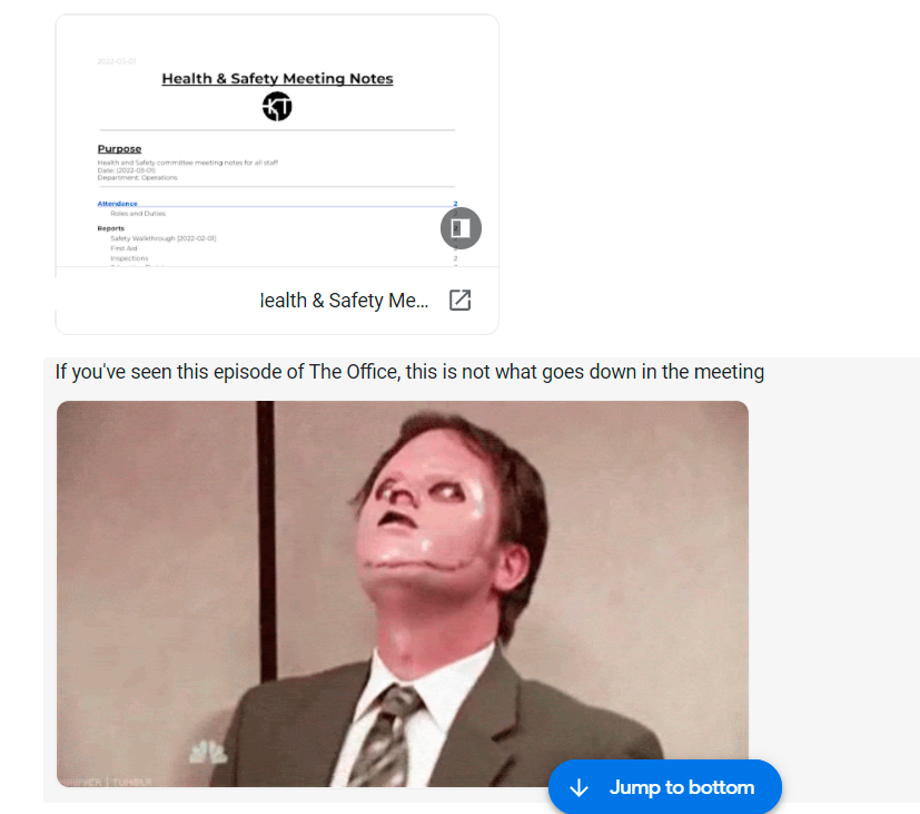 shotbysteph's tweet photo. Trying to get the team to come to the health and safety meeting. Gotta send some humour in the group chat to rally up the troops sometimes https://t.co/dTvjpCDGNq