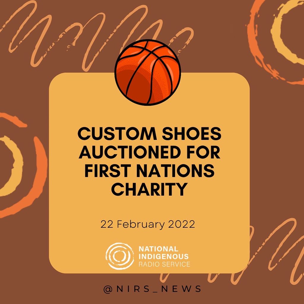 NIRS_news's tweet photo. A one-of-a-kind NBA video game inspired shoe has been launched by First Nations artist Allan McKenzie who hopes it will improve the lives of Indigenous Australians. Read full article via NIRS site. Link in bio
#NIRS #NIRSNews #FirstNationsNews #FirstNationsMedia #NIRStwitter https://t.co/uW8s5KKLGj