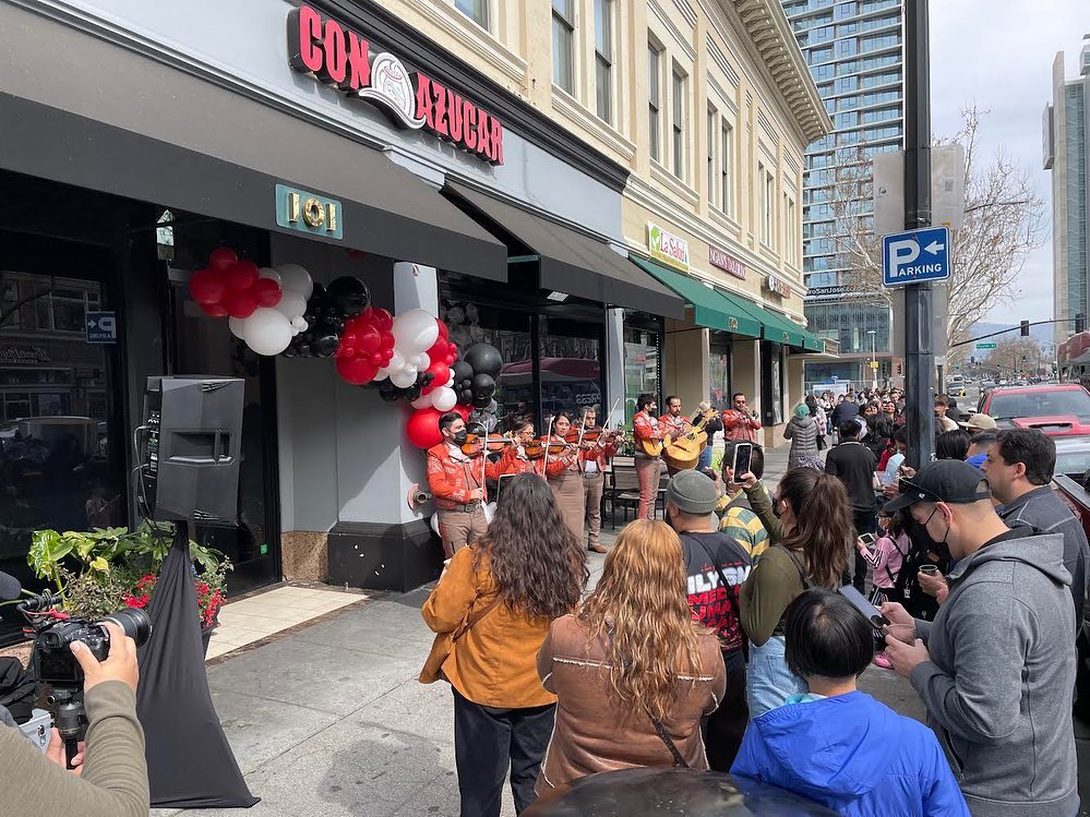 SJ_Downtown's tweet photo. Check out these photos from Con Azucar's grand opening on Saturday at 101 E. Santa Clara St. Congrats and welcome to #DTSJ! ❤️Visit them for coffee, tortas, manteconchas and more! https://t.co/s7Qfgj0E3G
#conazucarcafe #grandopening #dtsjopen #dtsj https://t.co/ISYf0zMj7d