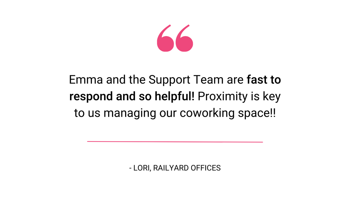 ProximitySpace's tweet photo. Thank you, Lori, for the kind words! π #PROXrocks
#customerservice #happycustomer #happycustomers #testimonial #futureofwork #beinproximity https://t.co/nM5v4L9PkP