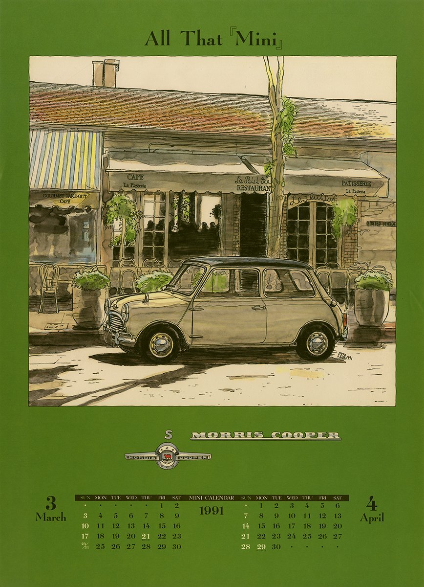3月2日は【#ミニの日】
MINIはドレスアップパーツも豊富で、とことん沼にハマる魔性の車❣️
シエルが運転するのは現代のMINI🚘
🗓カレンダーは大阪のMINIショップのために描き下ろしたイラストの一部。もう数十年前…。懐かしい。。。
#ミニクーパー 