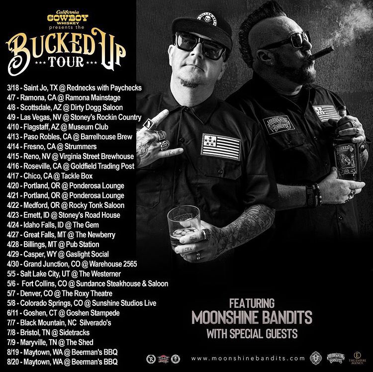 redneckmusicrm's tweet photo. @MoonshineBandit 
Bucked Up Tour Dates
#moonshinebandits https://t.co/RUcinDEYM7