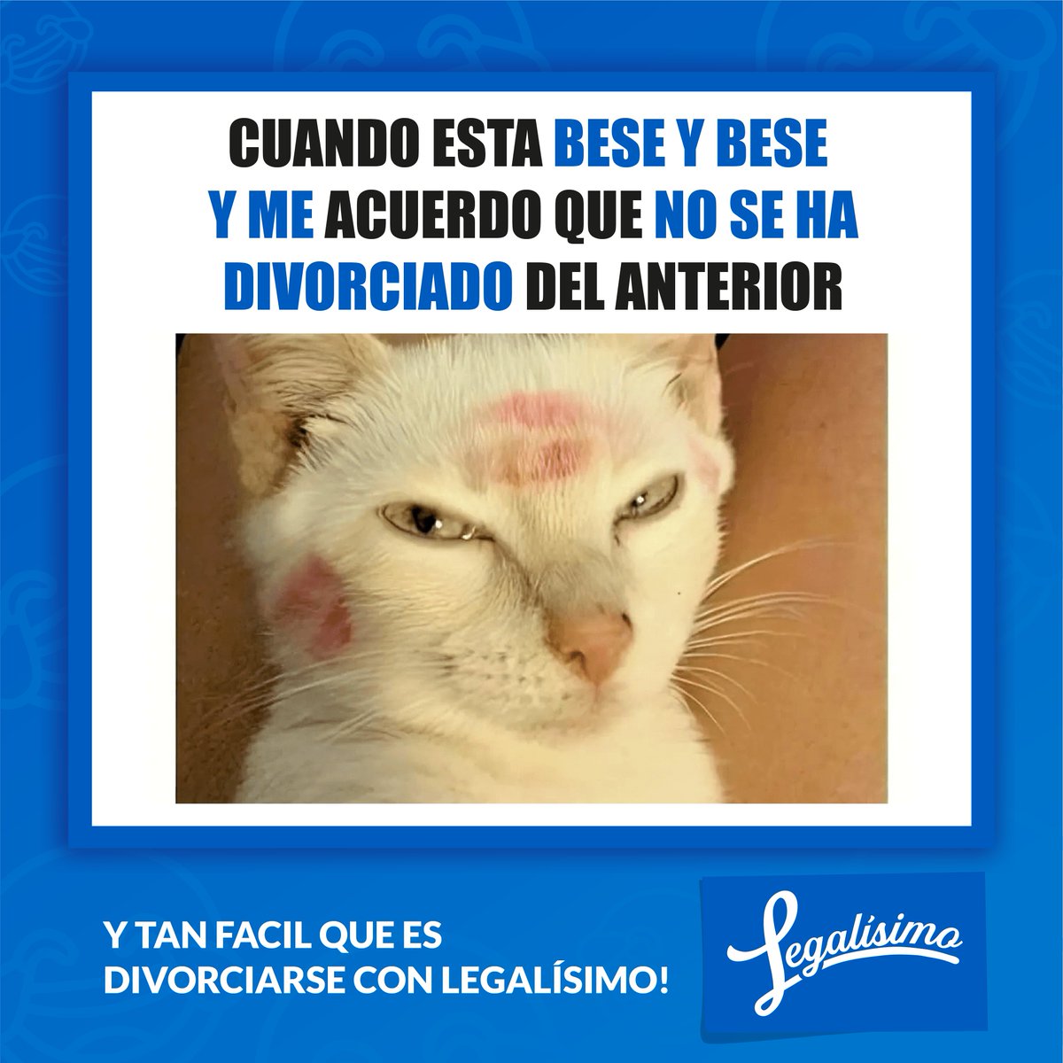 Legalisimo_Sv's tweet photo. ¡No te piques chele! Mejor decile que legalísimo tiene  ofertones SIEMPRE y uno de ellos es que si contratas nuestro servicio de divorcio en un solo pago te sale a $150 + iva ¡Mandanos un whatsapp al 6065-7308! 😊

 #ExEsposa #ExEsposo #divorcio https://t.co/tsD8jmf5Js