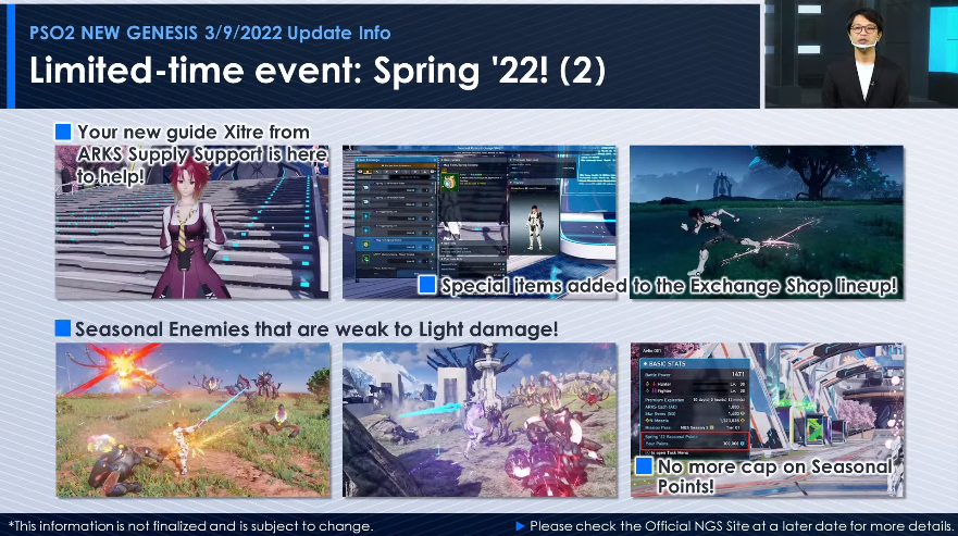 ArksCrack's tweet photo. NGS Headline Information Part 01
🔸3 Revival AC Scratch Tickets
🔸Spring Event 22
🔸New Seasonal Event Guide Xitre Makes An Appearance
#PSO2NGS #NGS #NGSHeadlineRecap #PSO2 #NGSHeadline #PhantasyStarOnline2 #NewGenesis_PSO2 https://t.co/0n2FsAQOts