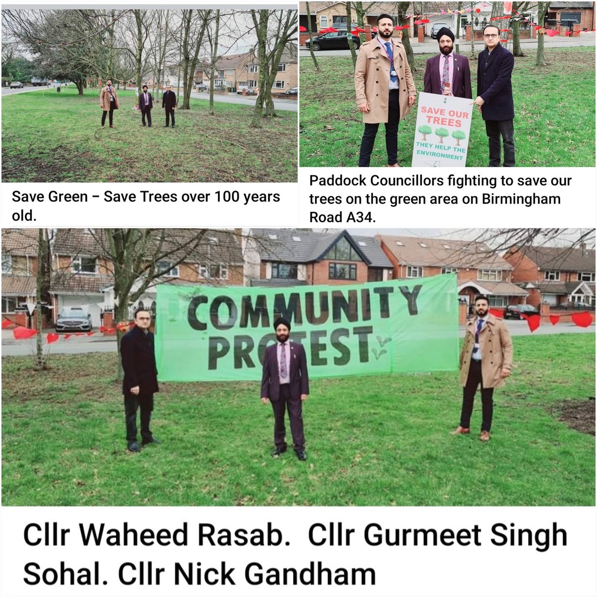 CllrRasab's tweet photo. @WalsallCouncil  MBC @Conservatives Paddock Ward Councillors are fighting to save green area and trees on A34 Birmingham Road in Paddock Ward  @andy4wm @wmbc_planning @TransportForWM https://t.co/wB73gZBM6o