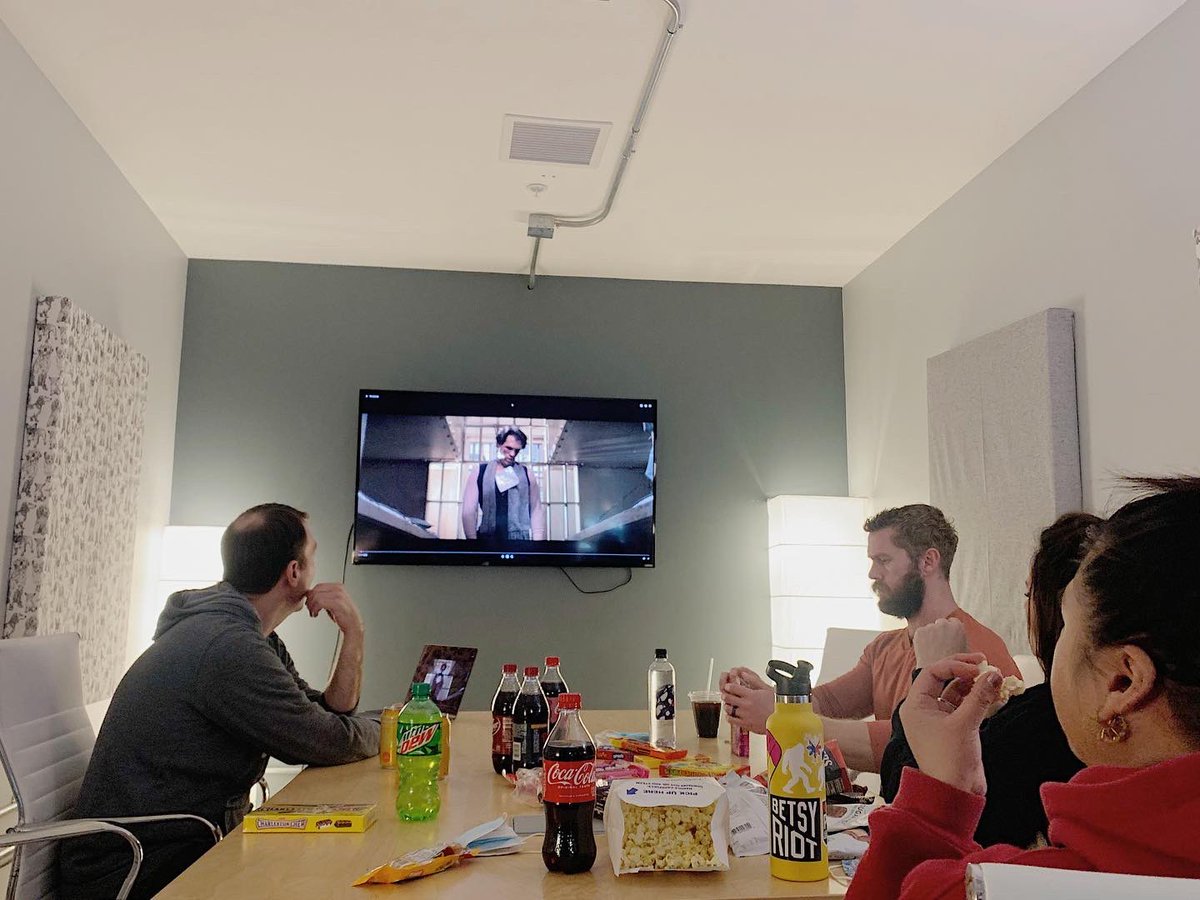 agency877's tweet photo. Just a bunch of goons watching The Goonies! And yes…lots of snacks were included🍿
.
.
#lnk #agencylife #goonies #snacking #advertising https://t.co/fFuPqtLub1