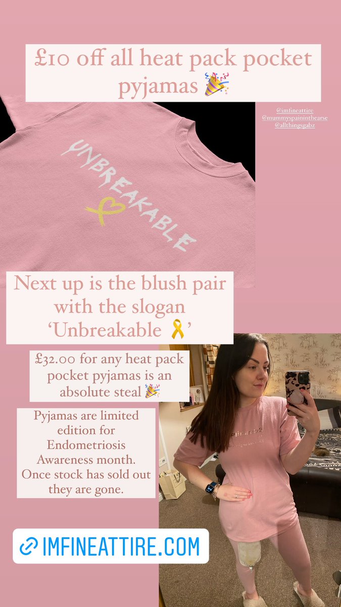 BattleWithEndo's tweet photo. Heat pack pocket pyjamas now only £32.00 to raise awareness for Endometriosis awareness month 💛

https://t.co/PWBX2JtBGI https://t.co/0dpMfrtBn1