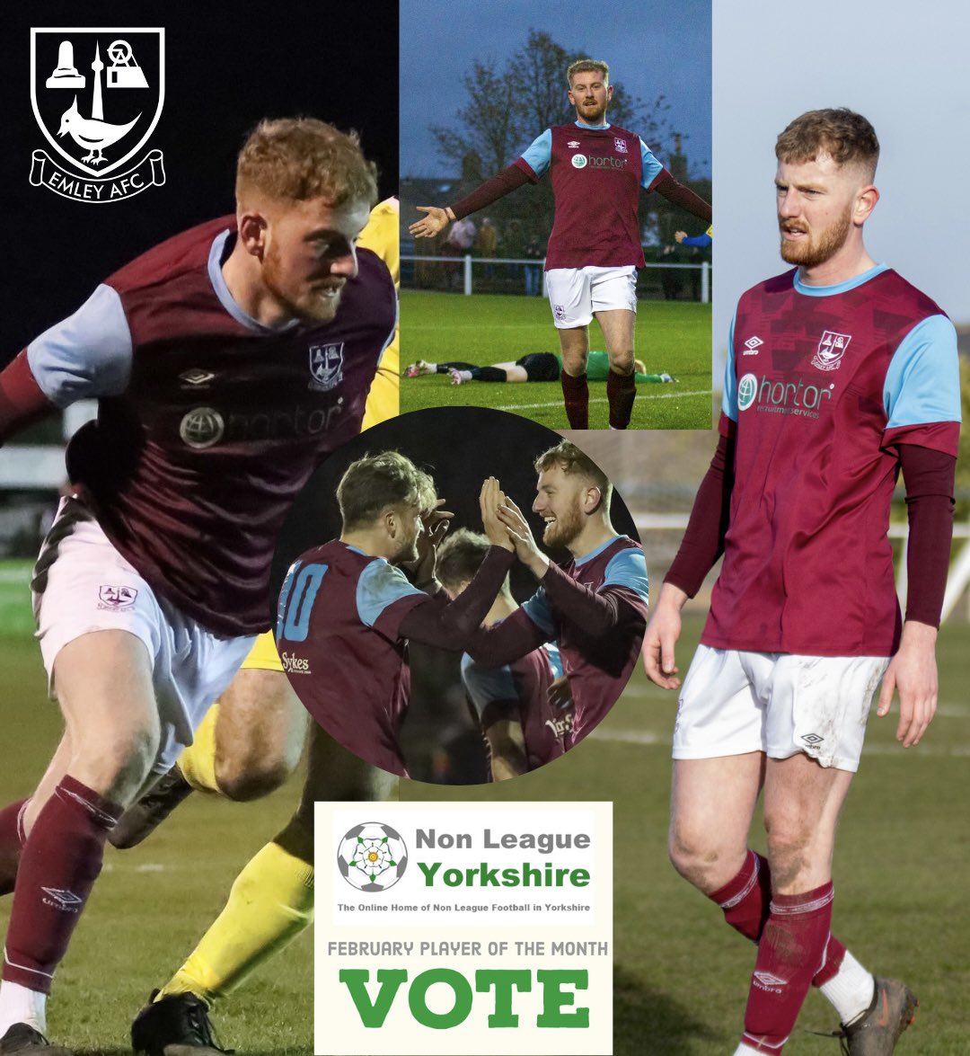 Emley_AFC's tweet photo. Vote for George Doyle 🗳 ⚽️

For February’s @NonLeagueNorth Player of the Month 🙌 

https://t.co/Cs4vC6olB0

#WeAreEmley https://t.co/NYxqtS3qkm