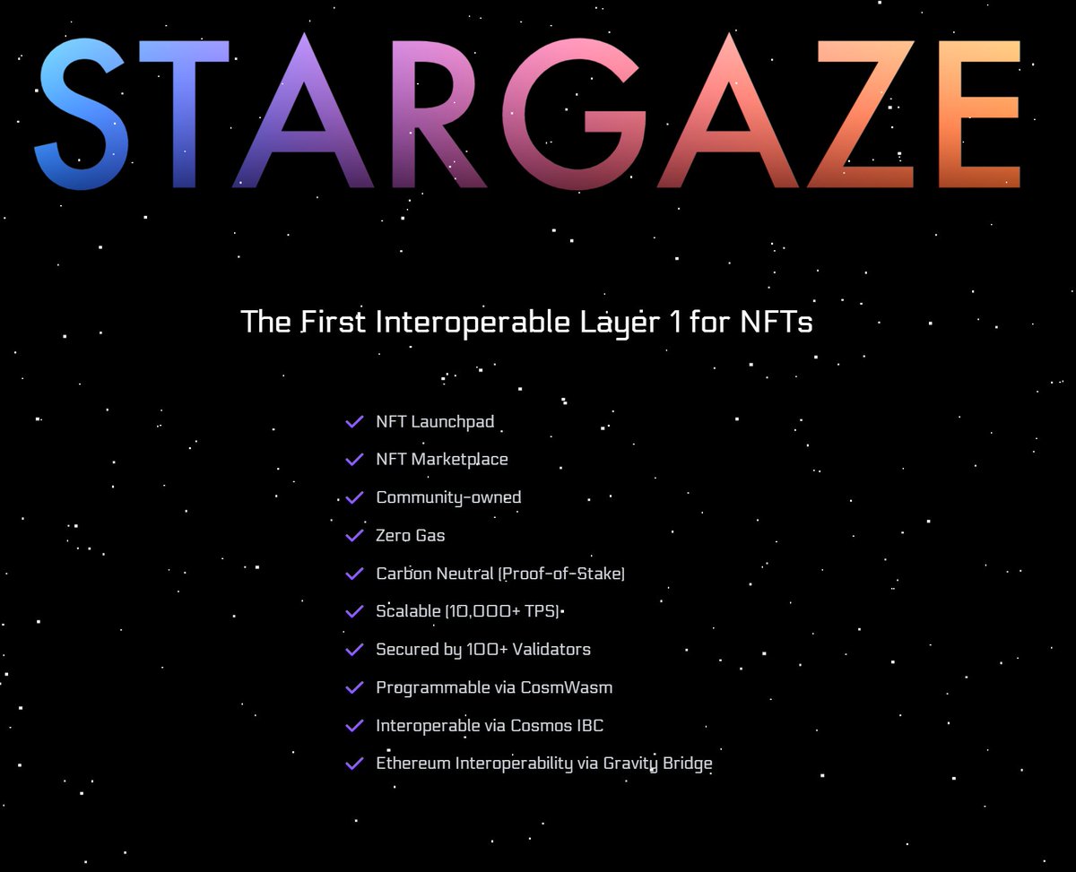 Kavaskous's tweet photo. To celebrate the launch of @StargazeZone #NFTMarketplace, I'm doing a 100 $STARS #giveaway at #OsmosisStandardTime tomorrow.

How do you qualify?

1. Like &amp; RT this post.
2. Follow @Kavaskous &amp; @StargazeZone.
3. Tag 3 friends.

#AdAstra #IBCGang #LoadedLion #NFTs #CryptoGiveaway https://t.co/vmfgDHjTgn