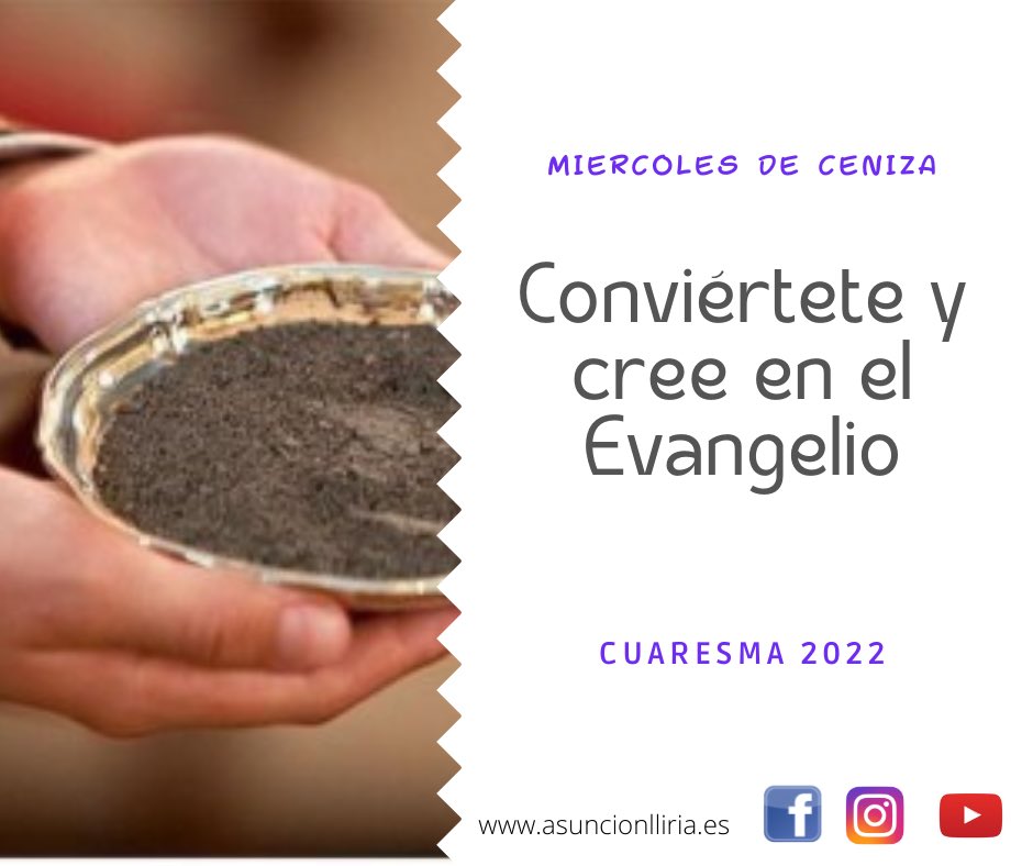 Tiempo de #Cuaresma2022 
Tiempo de cambio, de camino hacia la #Pascua. 
40 días. ¡Aprovéchalos! 
#MiercolesDeCeniza