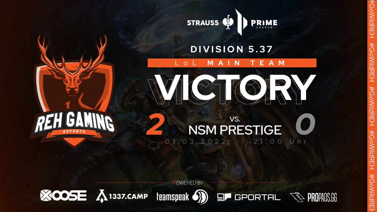 REH Gaming 🦌 (@rehgaming) on Twitter photo Erneut konnte sich unser LoL Main Team erfolgreich mit einem 2:0 im zweiten Spieltag der <a href="/PrimeLeague/">Die Techniker Prime League</a> durchsetzten 🥳👏
GG an <a href="/esport_nsm/">NSM-Esport e.V</a> 🤝
Unstoppable #GoWildREH 🦌🧡 Erneut konnte sich unser LoL Main Team erfolgreich mit einem 2:0 im zweiten Spieltag der <a href="/PrimeLeague/">Die Techniker Prime League</a> durchsetzten 🥳👏
GG an <a href="/esport_nsm/">NSM-Esport e.V</a> 🤝
Unstoppable #GoWildREH 🦌🧡