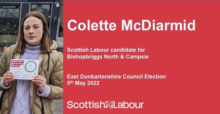 StrathkelvinCLP's tweet photo. Congratulations @coletteeastdun - selected by local members as our @ScottishLabour candidate for #Bishopbriggs North &amp; Campsie in the @EDCouncil election in May!🗳🌹 https://t.co/pELxdCrWLs