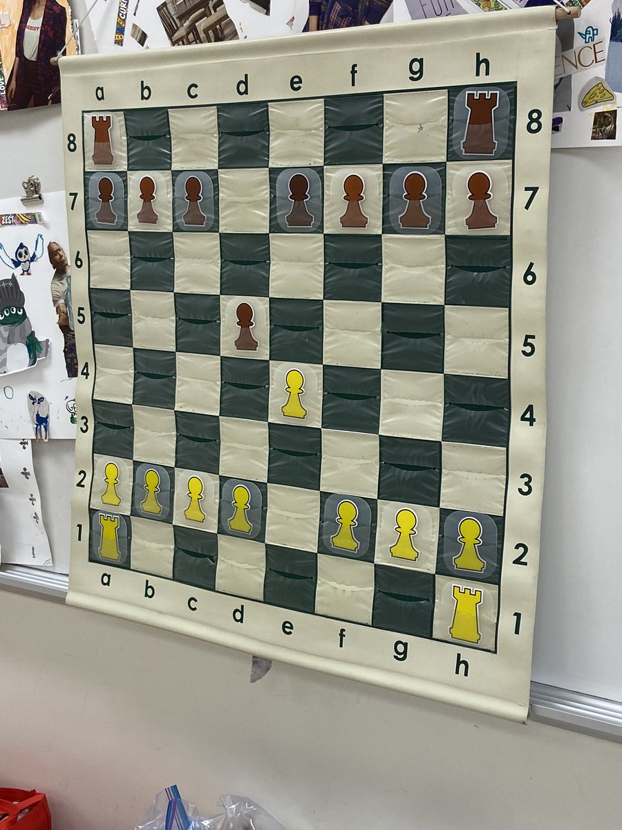 _DOMINO's tweet image. Miss Neena is teaching chess now! 2nd grade learned the rook today. They can’t wait to come back 😉🤓 #chessinschools #chess #chessinstruction