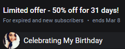 #celebrating my #bday with a 50% #discount  for 31 days for only $5. #joinme at:  https://t.co/GbSHBQIOIJ<a href="/tag/celebrating"class="tags">#celebrating</a><a href="/tag/bday"class="tags">#bday</a><a href="/tag/discount"class="tags">#discount</a><a href="/tag/joinme"class="tags"><span>#joinme</span></a>