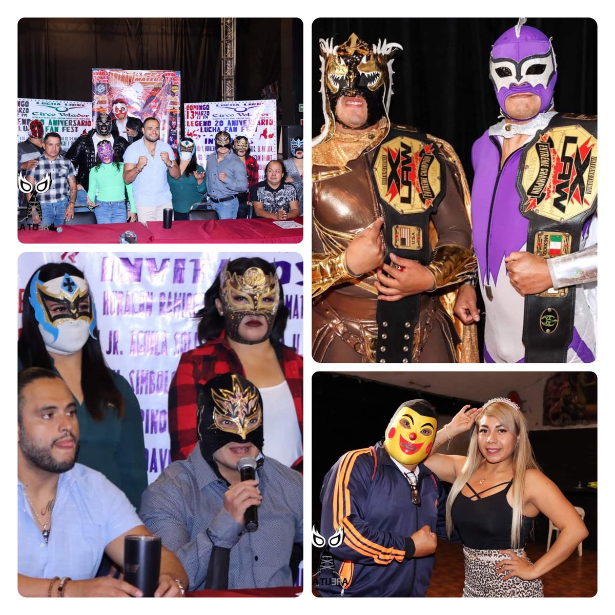 LaTijeraLucha's tweet photo. Se realizó la conferencia de prensa de #Legend en sus XX años de creación en el #CircoVolador con #SuperPinocho, #Rambo, #PolvoDeEstrellas @ElTexanoJr, @supernovaindy, #GalenoDelMal, #DrMuerte, #Nemesis, #LegendDragon, #PayasosPuraSanta, #TheBulldogs y más, evento que será el... https://t.co/O78VdC9mhE